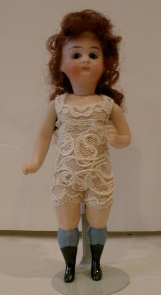 Antique 5 3/4 " All Bisque French/german Fully Jointed Doll