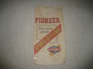 Vintage Pioneer Seed Corn Cloth Sack