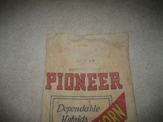 Vintage Pioneer Seed Corn Cloth Sack 2