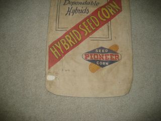 Vintage Pioneer Seed Corn Cloth Sack 3