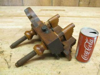 Antique Wood Screw Plow Hand Molding Plane Casey Clark & Co.  S ?