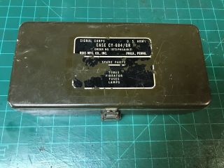 U.  S.  Army Case Cy - 684/gr Signal Corps For Military Radio Spare Parts