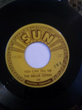 45rpm The Miller Sisters Rockabilly Sun 230 Pushmarks