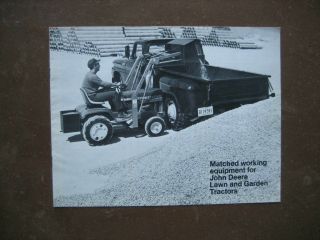 Vintage 1969 John Deere Matched Equip For Lawn Tractors Sales Brochure