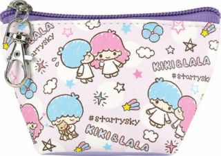 Sanrio Little Twin Stars Triangle Purse Coin Wallet Pouch Cute Bag Japan Purple
