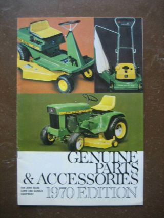 Vintage 1970 John Deere Riding Mower Parts & Accessories Sales Brochure