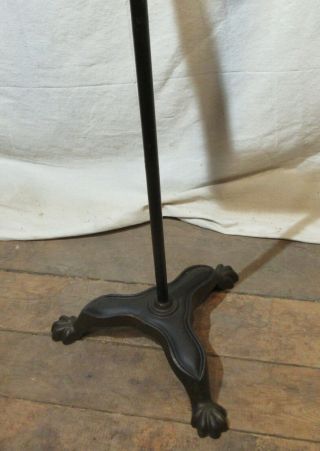 Antique oak music stand with cast iron feet 2