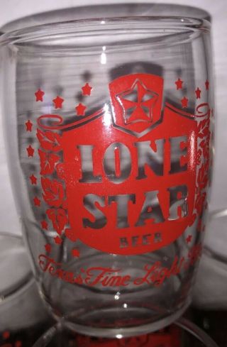 Lone Star Beer Barrel 3” Glass