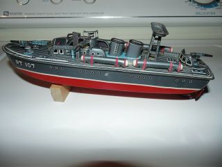 Vintage Marx Linemar Remote Control Battery Operated Torpedo Boat Display Only
