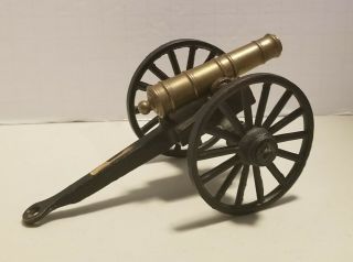 Vintage Cast Iron & Brass Toy Cannon ? Penncraft?