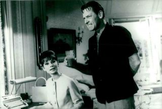 Photograph Of Audrey Hepburn And William Holden In The Movie " Sabrina "