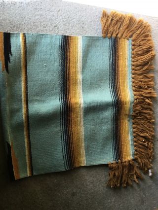 Vintage Native American Rug Saddle Horse Blanket Big 6 " Fringe