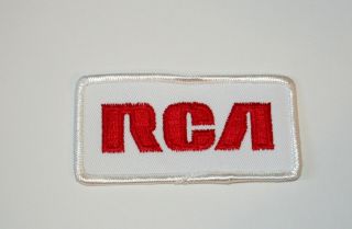 Vintage Red & White Rca Tubes Tv Radio Cloth Patch Nos 1970s