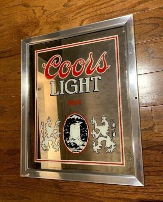 Vintage Coors Light Beer Mirrored Sign