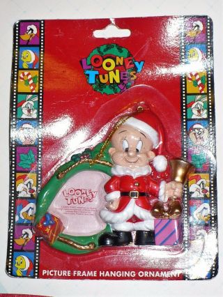Vintage Christmas Looney Tunes Porky Pig Frame Tree Ornament Noc