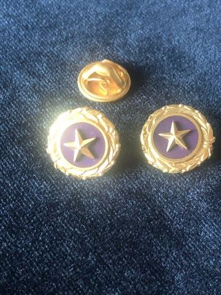 (2) Gold Star Mothers Vintage Military Lapel Pin 1947 Act Of Congress