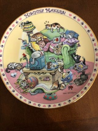 Danbury Comical Cats Collector Plate Mischief Makers Gary Patterson 1996
