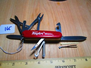165 Taylor Made Red Victorinox Swiss Army Tinker Deluxe Knife