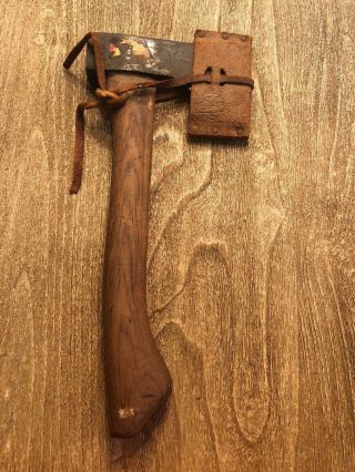 Vintage Norlund Tomahawk Hatchet With Leather Cover