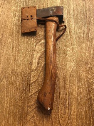 Vintage Norlund Tomahawk Hatchet With Leather Cover 2