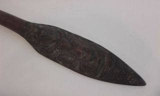 Antique / Vintage Zealand Maori Wood Carved figure / club Tribal / Oceanic 2