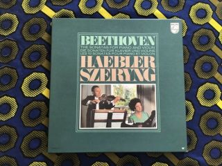 Haebler Szeryng Beethoven Violin Piano Sonatas 5lp Philips 6769011 Ed1 Stereo Nm