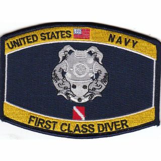 4.  5 " Navy First Class Diver Embroidered Patch