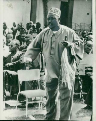 Vintage Photograph Of Oginga Odinga Exit From Kanu Conference