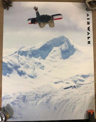 Airwalk Air Walk Shoe Kevin Young Snow Boarding Poster Vintage 22”x17” (k1)
