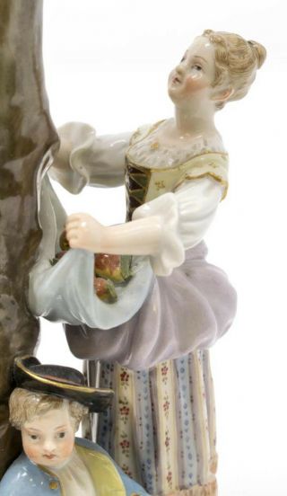 MEISSEN PORCELAIN FIGURAL GROUP,  THE APPLE PICKERS. 3