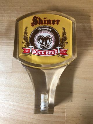 Shiner Bock Beer Tap Handle Vintage Acrylic