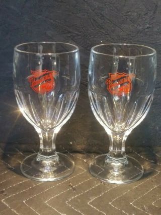 Set Of 2 Vintage Piccadilly Pub Stem Beer/wine Glasses,  Rare Made By Duratuff