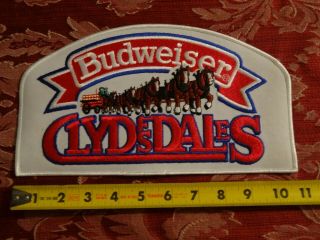 Budweiser Champion Clydesdales - Large Embroidered Cloth Patch - 10 3/4 " X 6 "