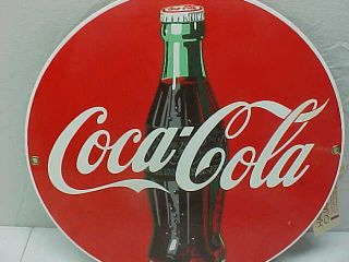 ;vintage Coca Cola Porcelain Enameled Advertising Sign Ande Rooney 1990 Usa Made