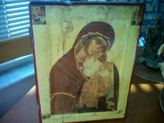 Vintage Religious Icons Madonna And Child