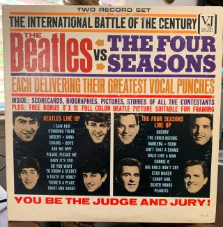 Beatles Vs The Four Seasons Vintage Vinyl Record Vj Records