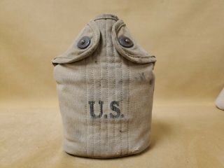 Vintage 1918 Agm Co.  Us Army Issue Canteen & Pouch Wwi ?