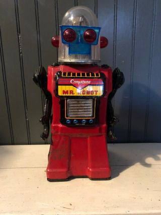 Vintage Cragstan “mr.  Robot” Tin Toy Made In Japan 1950 