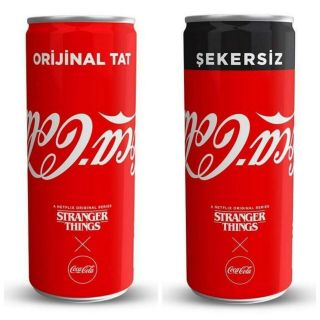2019 Coca Cola Turkey Turkish Set Of 2 Cans Empty Stranger Things Season 3