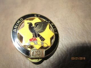 Us Army 1st Cavalry Regiment Unit Crest Animo Et Fide Bird Military Pin