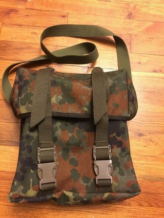 Shoulder Bread Bag German Military Flecktarn Camo Bag -