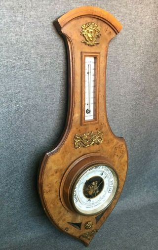 Big Antique French Empire Style Barometer Thermometer Early 1900 