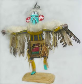 12 " Eagle Dancer Navajo Kachina Doll Signed By Artist Ron Largo.  2002