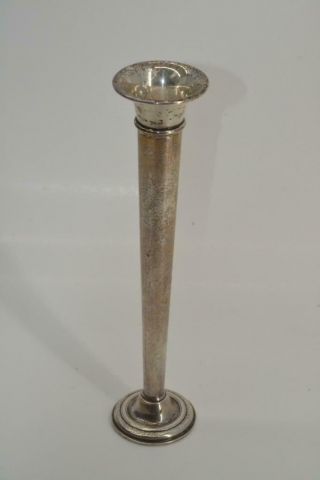 Antique Vintage Sterling Silver Weighted Bud Vase Courtship International Engrav