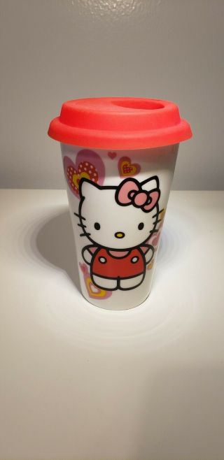 Collectible Hello Kitty Ceramic Coffee Mug With Rubber Lid - 2