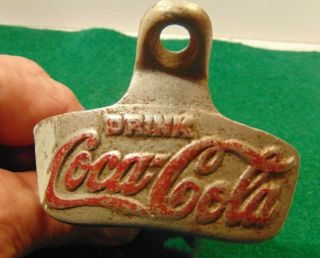 Vintage Drink Coca Cola Wall Mount Bottle Opener Starr X Brown & Co Made In Usa