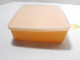Vintage Tupperware Square - A - Way Sandwich Keeper Yellow 670 - 31&lid Sheer 671 - 30