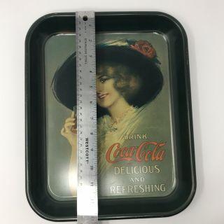 Vintage Coca Cola Advertising Metal Rectangular Tray 