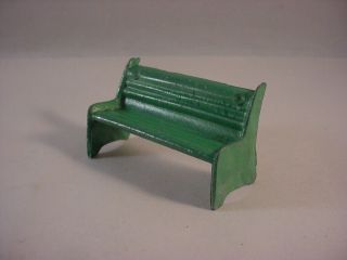 Barclay Manoil Metal Man Sitting on a Bench Toy Figure 2