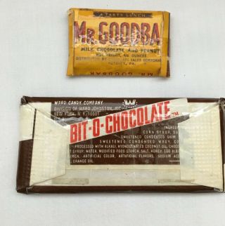 Two Vintage Candy Bar Wrappers Mr.  Goodbar and Bit - O - Chocolate 2